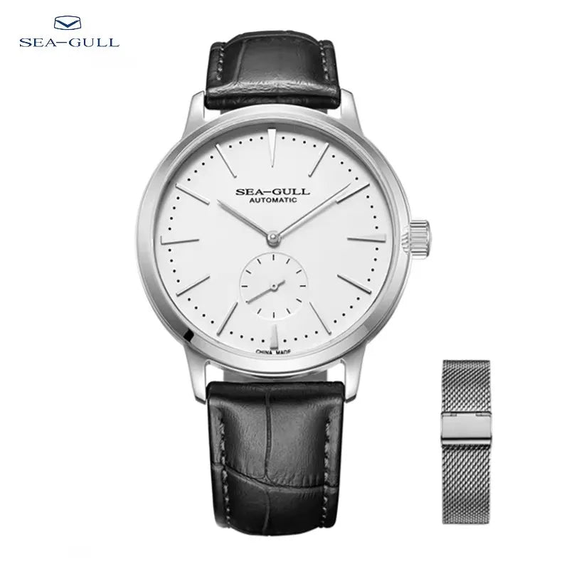 Sea-Gull New Business Mechanical Watch For Men Leather Strap