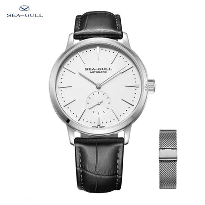 Sea-Gull New Business Mechanical Watch For Men Leather Strap