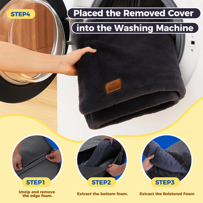 PAWZ Road Foldable Dog Bed Plush Sofa Washable Non-Slip