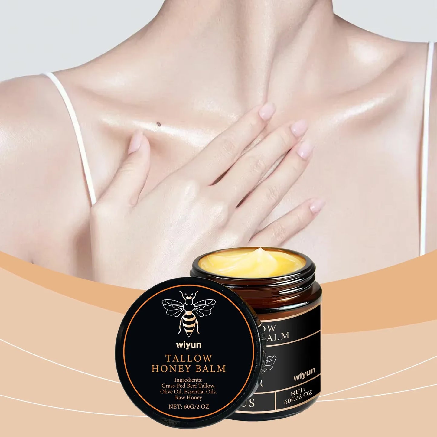 WIYUN Bee Venom Cream Hydrating Tallow Honey Balm For Skin