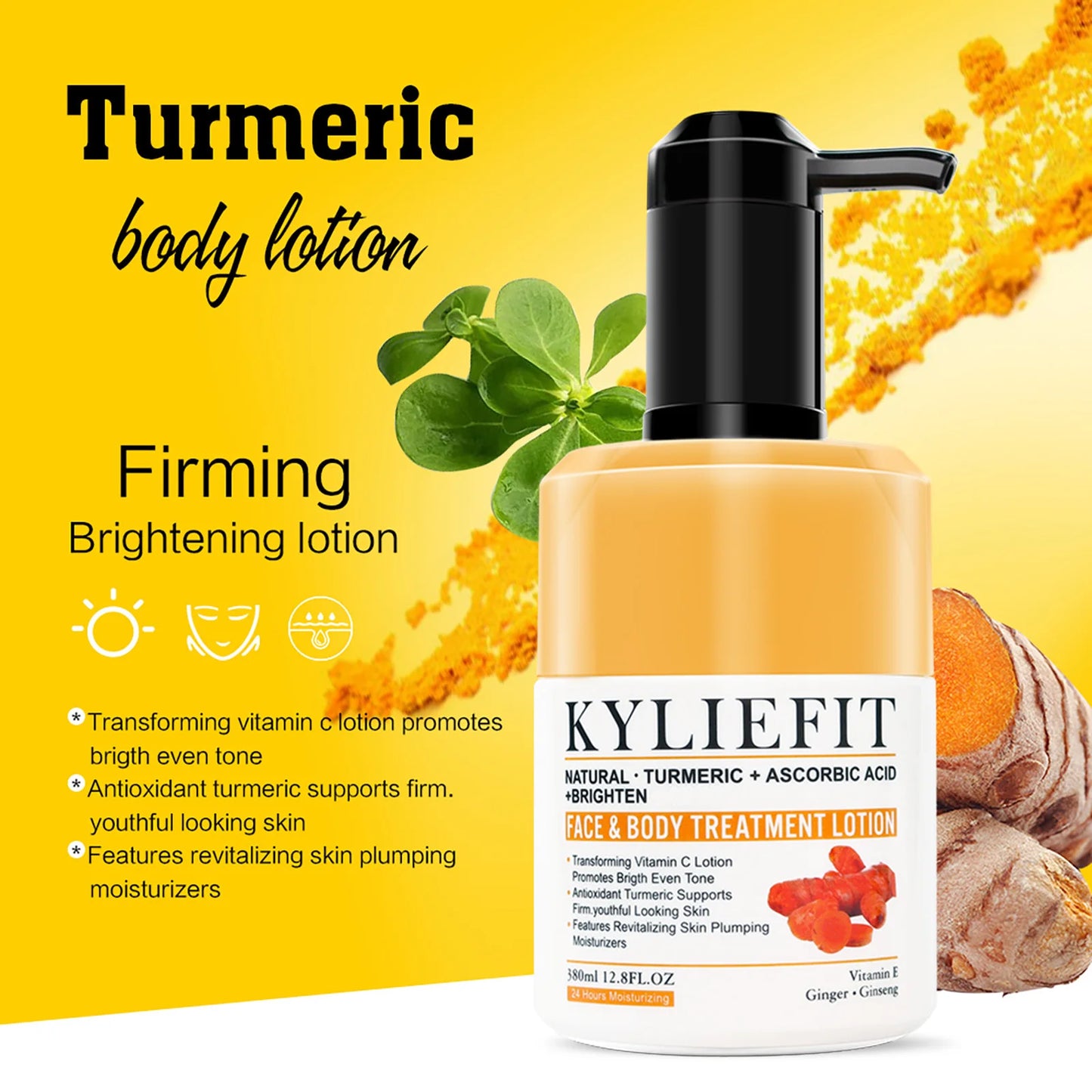 AILKE Natural Turmeric Skin Care Range for Women, Lightening, Cleaning Skin, Moisturizes, Remove Acne Dark Spots, Refining Pores