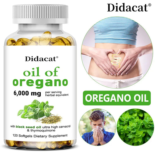 Bcuelov Oregano Oil 6000mg With Black Seed For Digestion