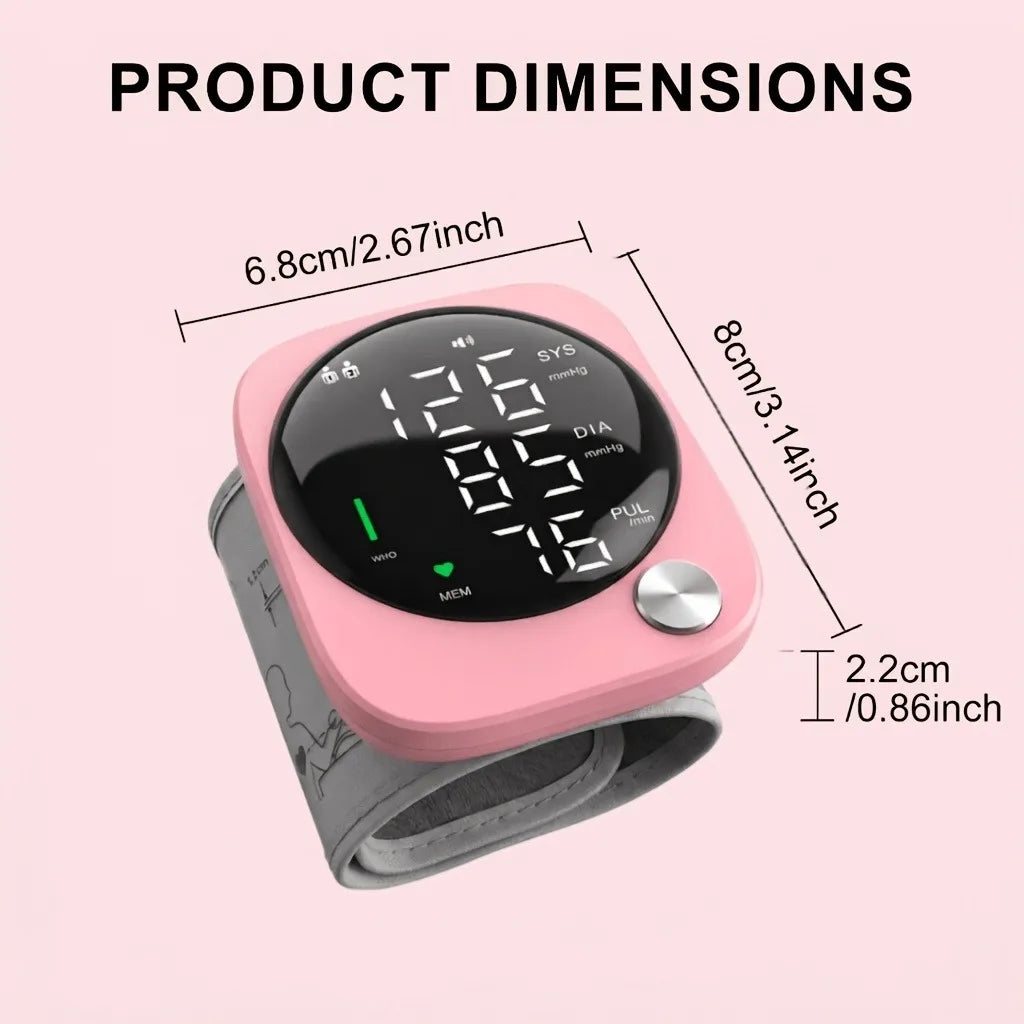 Automatic Wrist Blood Pressure Monitor with Adjustable Cuff, Large LCD Display & Voice Broadcast. Features Irregular Heartbeat Detection, Pulse Monitor & USB Charging. Accurate BP Machine, Ideal Gift for Parents &. 2x99 Memor