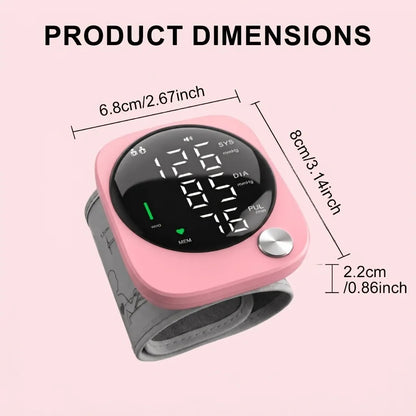 Automatic Wrist Blood Pressure Monitor with Adjustable Cuff, Large LCD Display & Voice Broadcast. Features Irregular Heartbeat Detection, Pulse Monitor & USB Charging. Accurate BP Machine, Ideal Gift for Parents &. 2x99 Memor