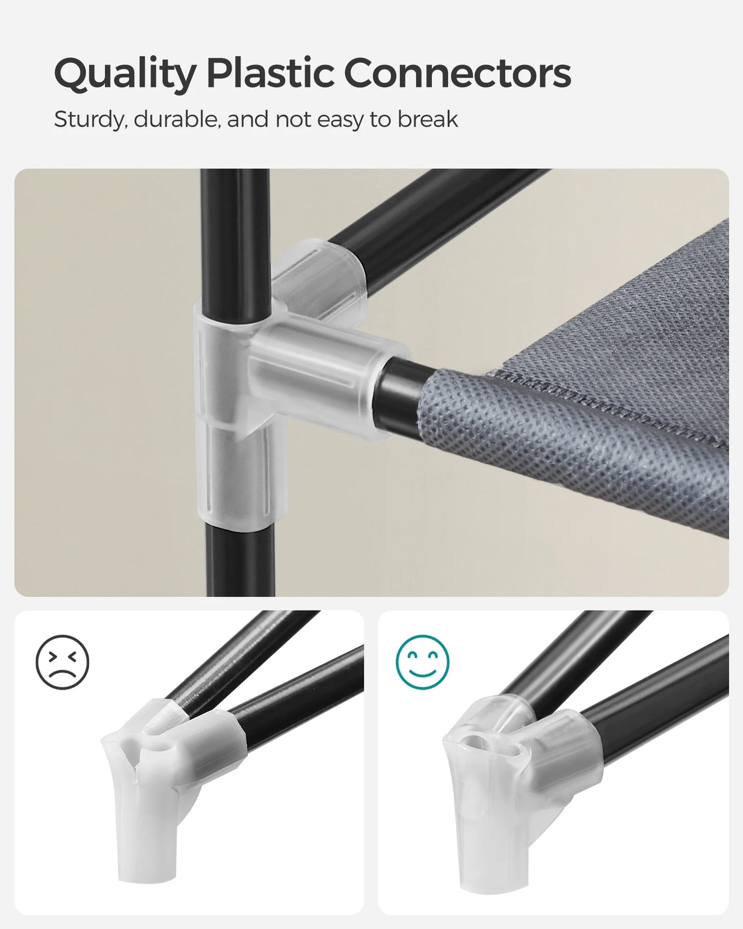 SONGMICS Shoe Rack, 9 Tier Shoe Organizer with Nonwoven Fabric Cover, Shoe Storage Shelf for 40-50 Pairs of Shoes, Entryway