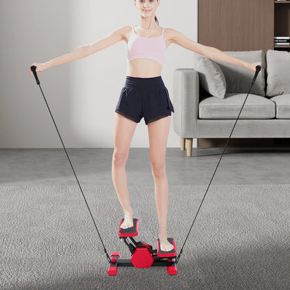 Portable Pedal Exerciser With Pull Ropes For Leg Arm Workouts