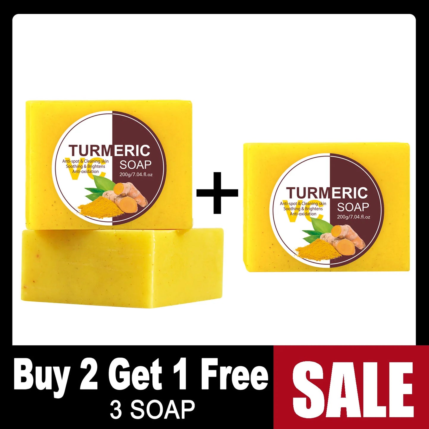 AILKE Natural Turmeric Skin Care Range for Women, Lightening, Cleaning Skin, Moisturizes, Remove Acne Dark Spots, Refining Pores