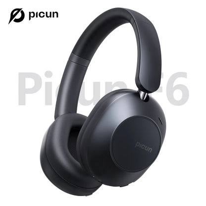 Picun F6 Active Noise Cancelling Wireless Headphones Head Tracking 3D Audio 40mm Hi-Res ANC Bluetooth Headset HIFI APP Control