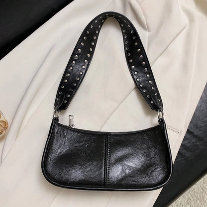 Women Retro Shoulder Bag Adjustable Strap Underarm Satchel Bag Casual Vintage Armpit Bag Crossbody Sling Bag Girl Stylish Purse