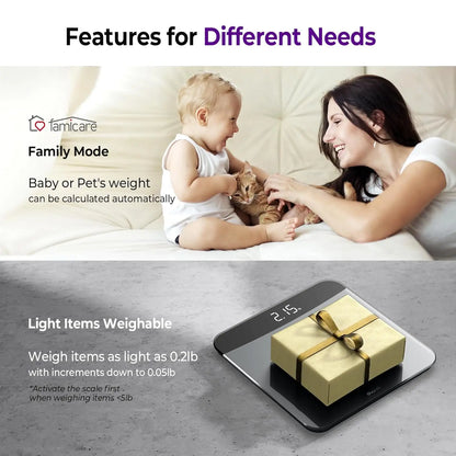 Digital Bathroom Scale With Large LED Display 450 Lb Capacity