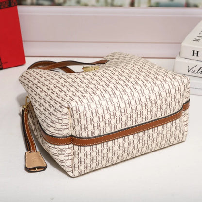 CHCHCN Leather Crossbody Bag Women Large Capacity Daily Tote