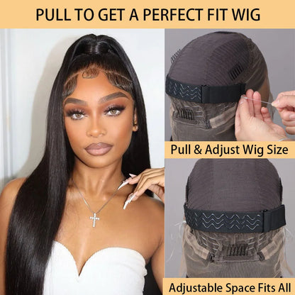 Hair Code InvisiStrap GluelessFullLace Wig ExtralongSilkySmooth VirginRemyHD Straight