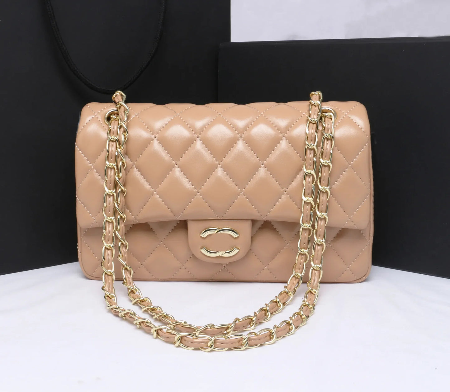 Top Designer Handbag Shoulder Chain Bag Clutch Fap Totes Bags Waet Check Veour Thread C Purse Doube Letters Soid Hasp Waist Square