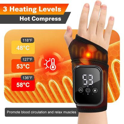 Agdoad Electric Heating Wrist Massager With Vibration Relief