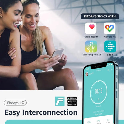 Digital Body Composition Scale With App Sync 400lb Capacity