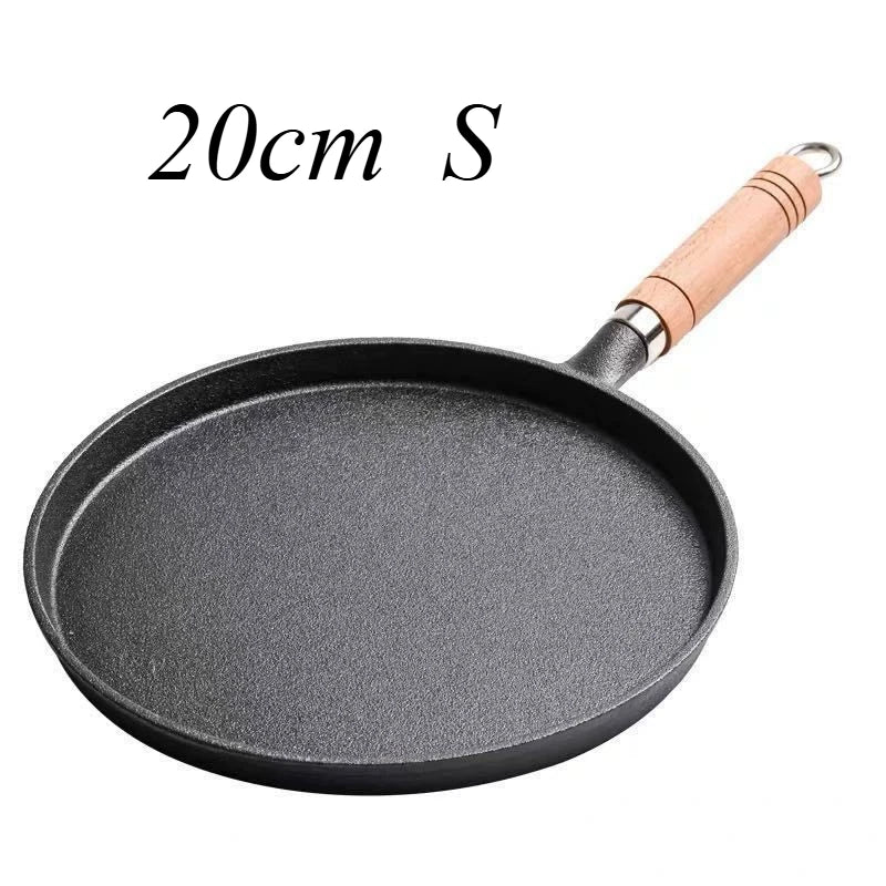 Cast Iron Frying Pan Uncoated Nonstick Egg Pancake Crepe Maker