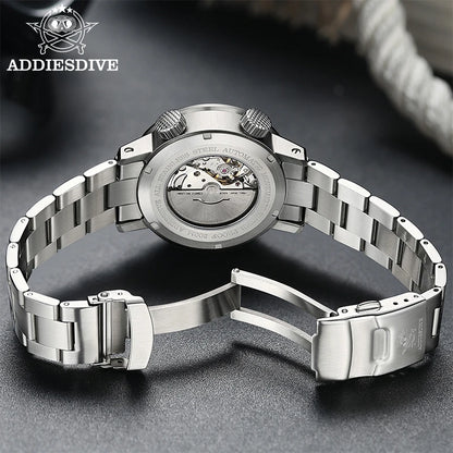 ADDIESDIVE 200M Auto Diving Watch Men Japanese 8215 Sapphire Stainless Steel Luminous Mechanical Diving Wristwatch BGW9 Dials Pr