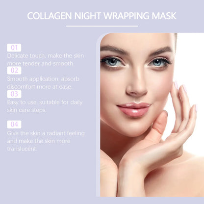 Hoygi Collagen Night Wrapping Mask for Firming Hydration and Glow