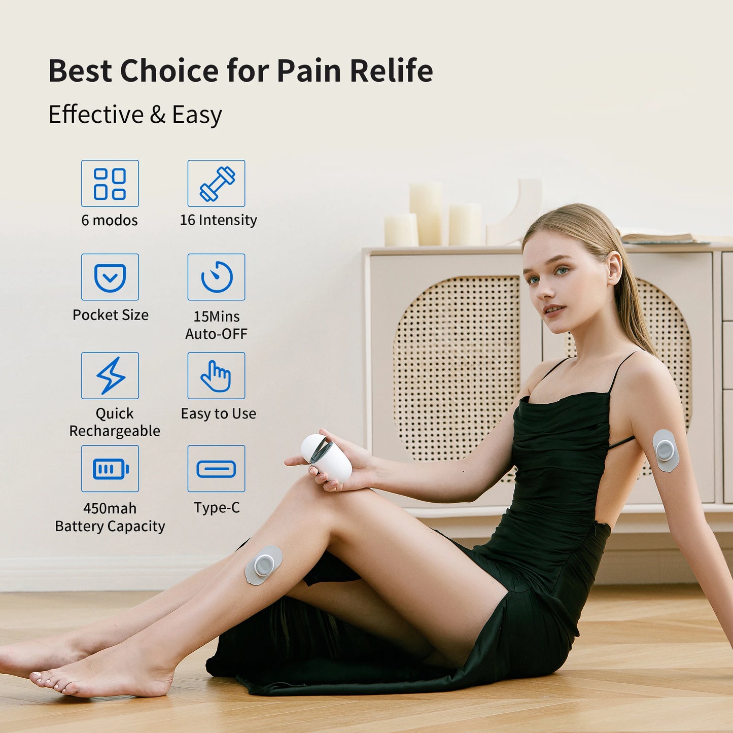 MASGRE Wireless TENS EMS Unit With Pads for Electric Muscle Stimulation