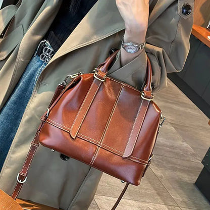 Luxury Designer Women's Bag High Quality Genuine Leather Shoulder Bag Woman Handbag Vintage Cow Leather Female Crossbody Bags