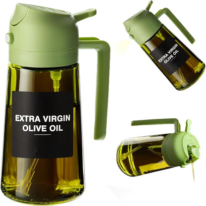 DUTRIEUX Glass Olive Oil Dispenser And Spray Bottle 2 In 1