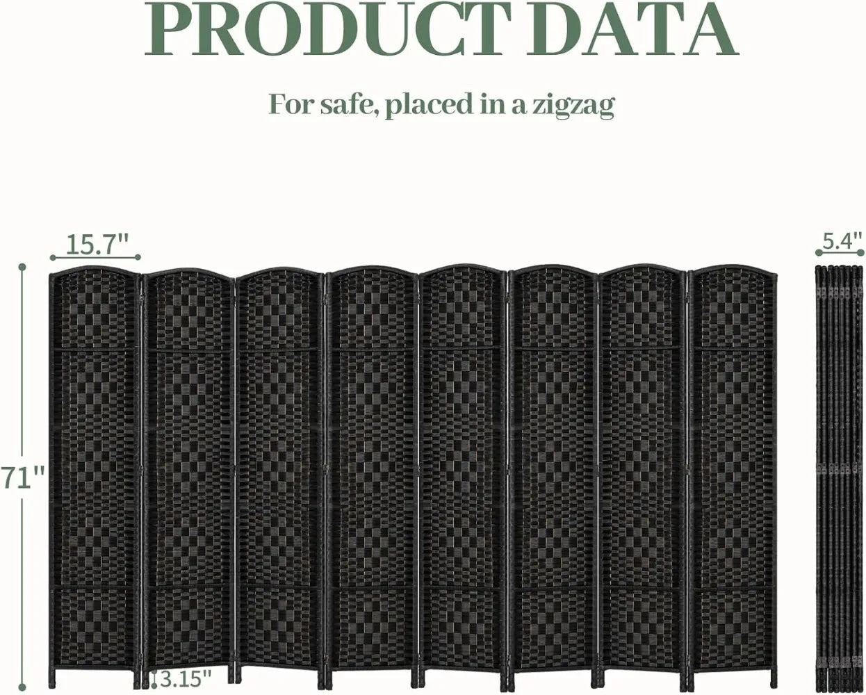 Hallybee Room Divider Folding Screen for Privacy at Home