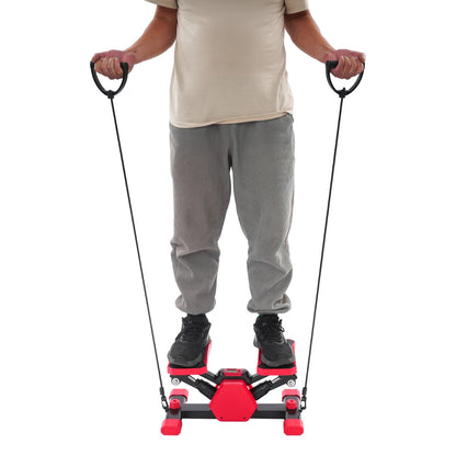 Portable Pedal Exerciser With Pull Ropes For Leg Arm Workouts