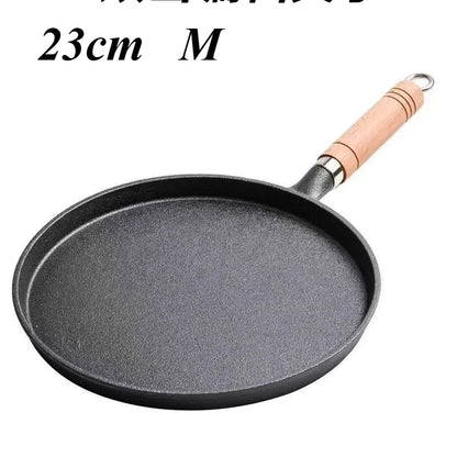 Cast Iron Frying Pan Uncoated Nonstick Egg Pancake Crepe Maker