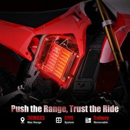 KOOZ HP131E-L Pro Electric Dirt Bike for Adults 56 MPH