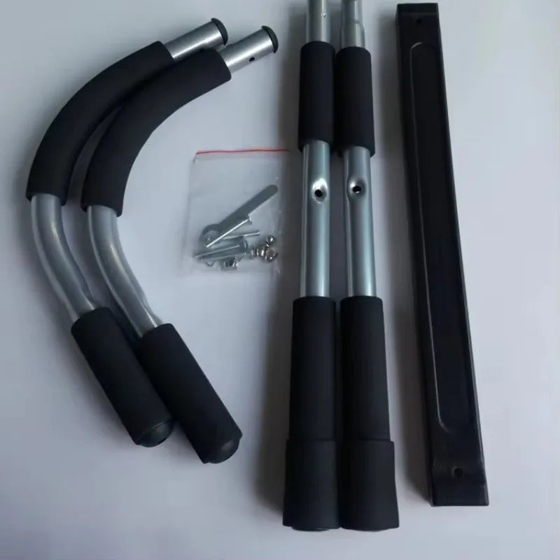 Space-Saving Chin-Up Bar – Telescopic Door Mount, Multi-Grip for Pull-Ups & Core Training