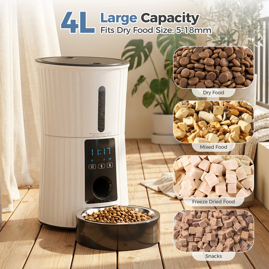 WiFi Automatic Cat Feeder with App Control and Programmable Timer