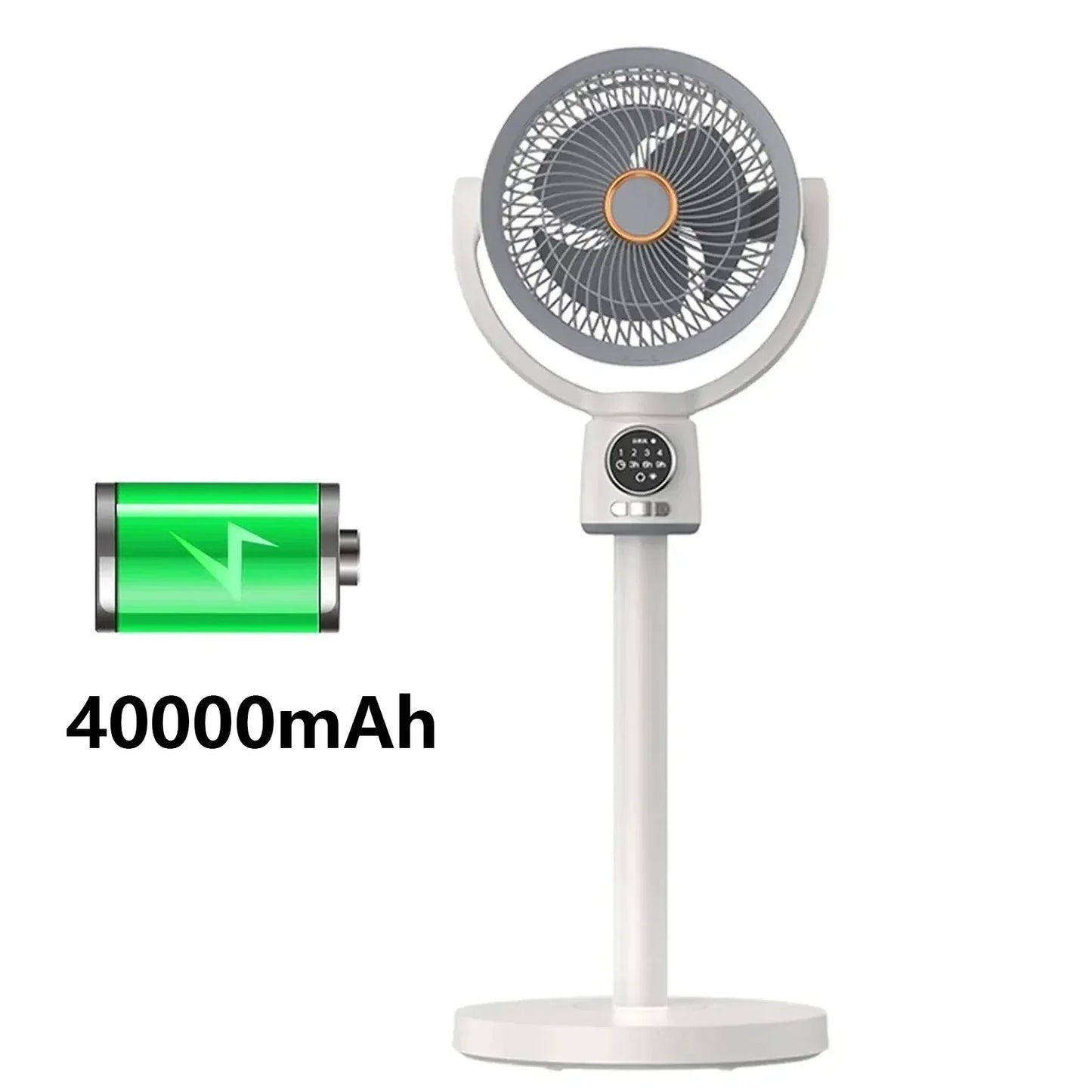 BALASHOV Electric Floor Standing USB Fan With Night Light Remote Control