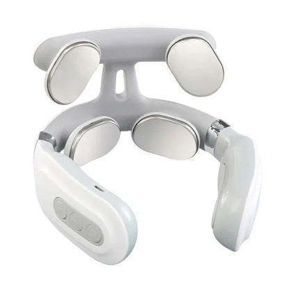 Four heads Adjustable USB Charging Neck Massager Heating Function Breathing Light For Neck Pain Relief And Relaxation