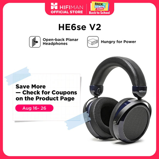 HIFIMAN HE6se Open-Back Planar Magnetic Audiophile Headphones