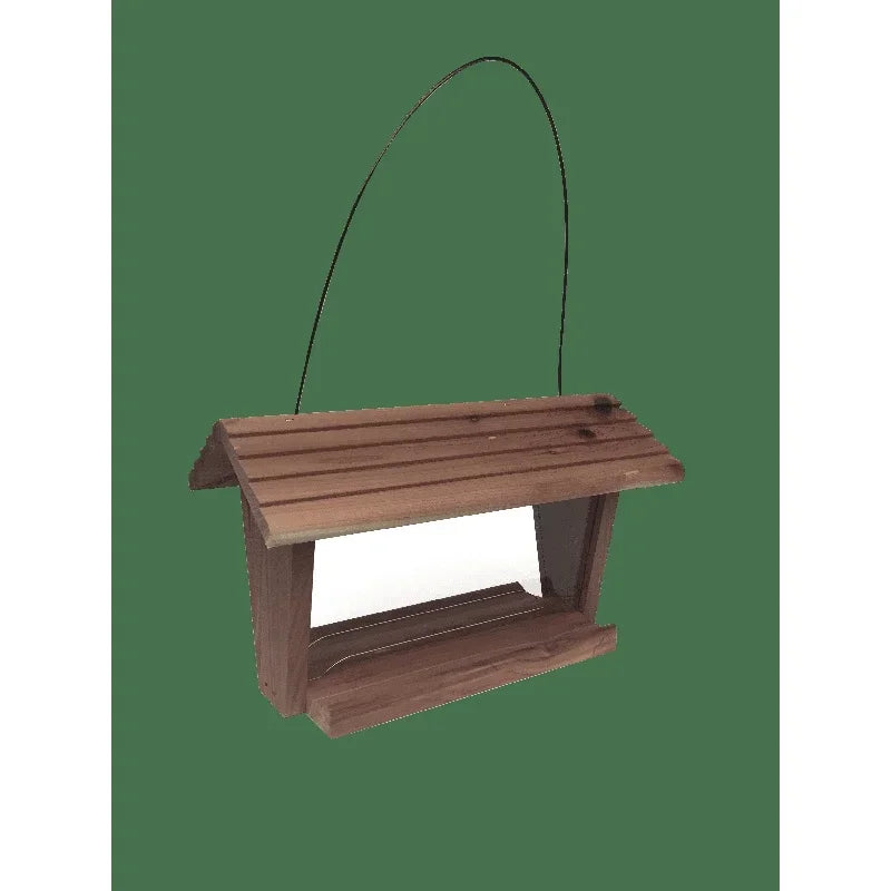 Cedar Natures Friend Hopper Bird Feeder Weatherproof Squirrel Proof