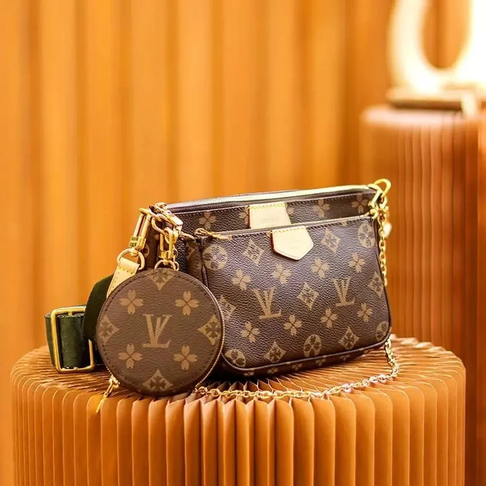 Top Designer Handbag Shoulder Chain Bag Clutch Fap Totes Bags Waet Check Veour Thread C Purse Doube Letters Soid Hasp Waist Square