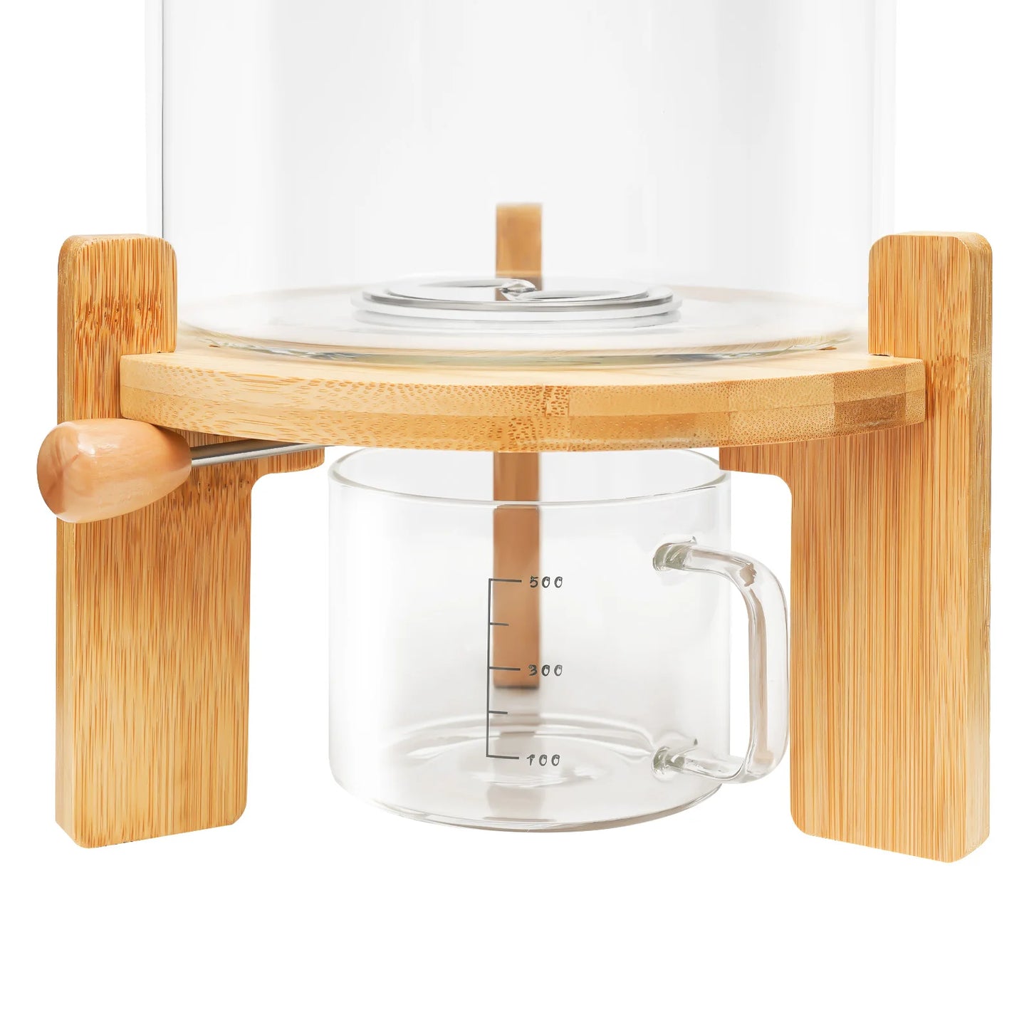 5L Cereal Dispenser Flour Rice Storage Container Glass Tank W/ Lid Measuring Mug For Pantry Organization And Storage