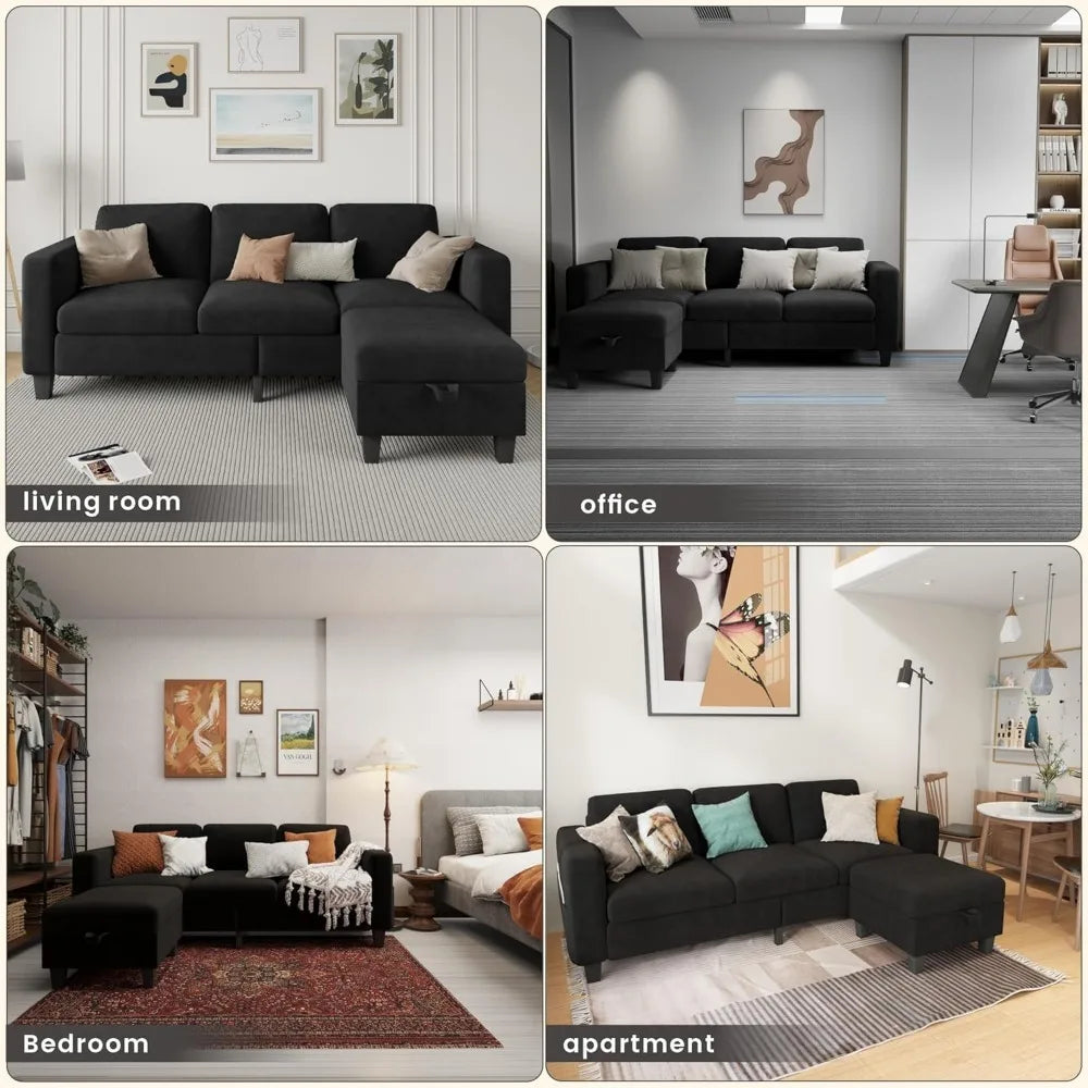 DAFIFY L Shaped Modern Sectional Sofa For Living Room