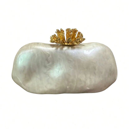 Acrylic Flower Shell Clutch Handbag for Women Wedding Evening Events