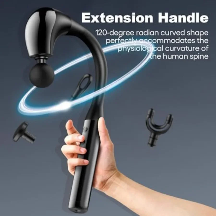 Massage Gun Deep Tissue with Extended Handle for Enhanced Relief: Revolutionary UShaped Design Ideal for Neck Shoulder and Leg