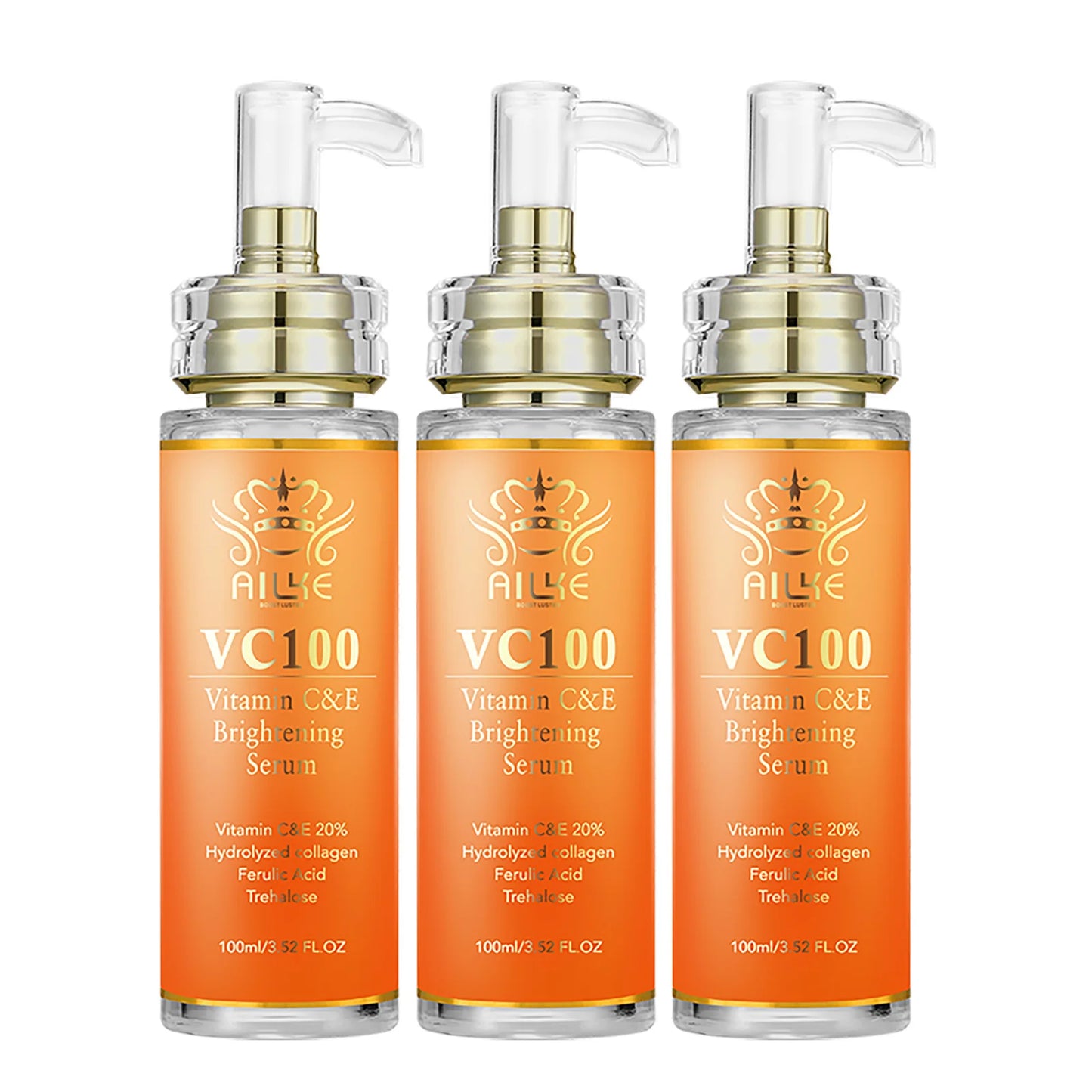 AILKE Vitamin C Whitening Set for Women, Reduce Dark Spots, Hyperpigmentation, Skin Moisturizer, With Collagen, Vitamin E