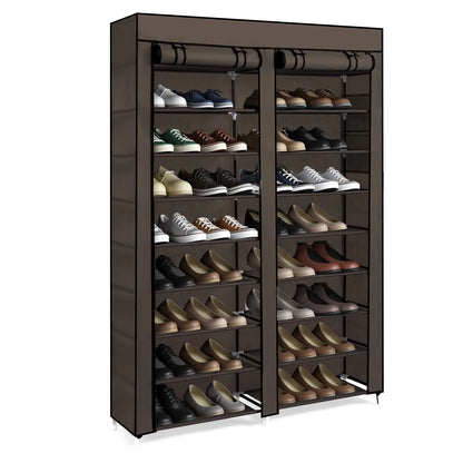 Shoe Rack 32 Pair Heavy Duty 10 Tier Double Organizer