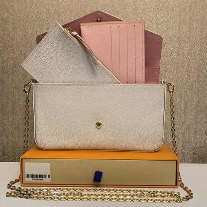 Original Quality 3pcs set Luxurys Designers Bags Purse Woman Fashion Monogrames Multi Pochette Felicie Chain Crossbody Shoulder