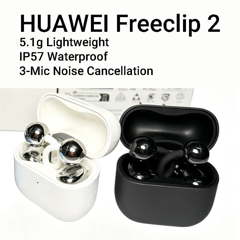 HUAWEI Freeclip 2, Bluetooth Wireless Headphones, Airy C-bridge Design Earbuds,Adaptive Open-ear Listening,Android & iOS,