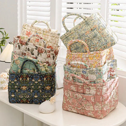 Boho Fabric Storage Basket Large Capacity Quilted Laundry Hampers Collapsible Dirty Clothes Underwear Sorting Laundry Baskets