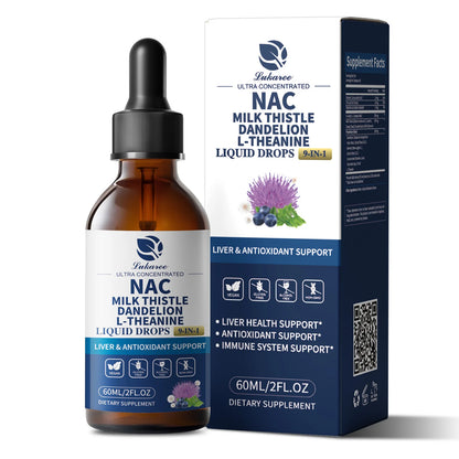 N-Acetyl-L-Cysteine NAC Supplement with Milk Thistle,Selenium for Liver & Kidney Support,Lung,Antioxidants & Immune Support
