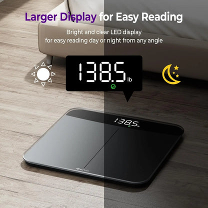 Digital Bathroom Scale With Large LED Display 450 Lb Capacity