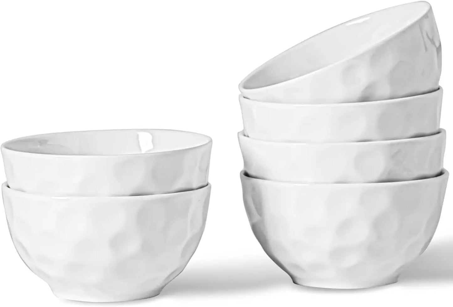 Porcelain Soup Bowls Set of 6 Microwave and Dishwasher Safe