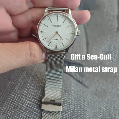 Sea-Gull New Business Mechanical Watch For Men Leather Strap