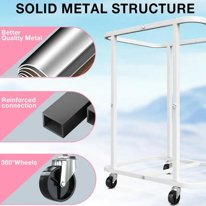 Gal150L High Grade Laundry Basket With Wheels And Removable Bag